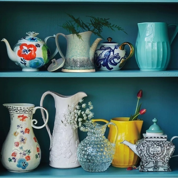 NWOT Anthropologie Sketched Story Tea Pot, Rare Out of Stock - Picture 10 of 10